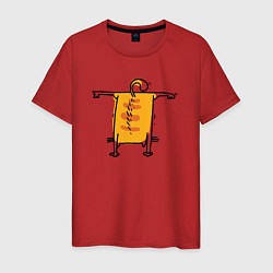 Мужская футболка Рыжий кот на передних лапках
