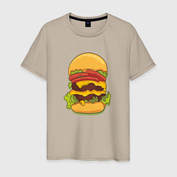 Мужская футболка Самый вкусный гамбургер