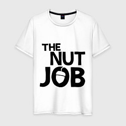 Футболка хлопковая мужская The nut job цвета белый — фото 1