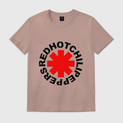 Футболка хлопковая мужская Peppers logo, цвет: пыльно-розовый