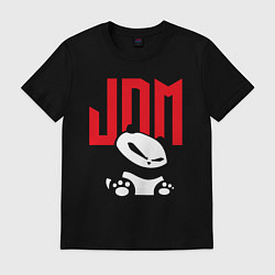 Футболка хлопковая мужская JDM Panda Japan Симпатяга, цвет: черный