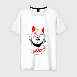 Мужская футболка Meow statue 1