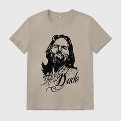 Футболка хлопковая мужская The Big Dude, цвет: миндальный