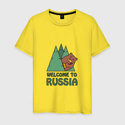 Мужская футболка Welcome - Russia