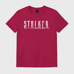 Футболка хлопковая мужская S T A L K E R - Logo, цвет: маджента