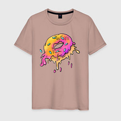 Мужская футболка Цветной пончик