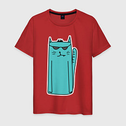 Мужская футболка Бирюзовый кот