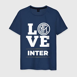 Футболка хлопковая мужская Inter Love Classic, цвет: тёмно-синий