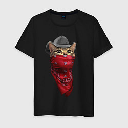 Мужская футболка Cool kitten in a bandana