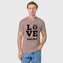 Футболка хлопковая мужская Chelsea Love Классика, цвет: пыльно-розовый — фото 2