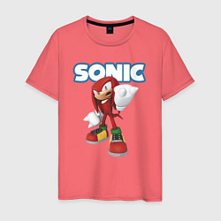 Мужская футболка Knuckles Echidna Sonic Video game Ехидна Наклз Вид