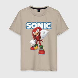 Мужская футболка Knuckles Echidna Sonic Video game Ехидна Наклз Вид