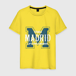 Футболка хлопковая мужская Team Madrid, цвет: желтый