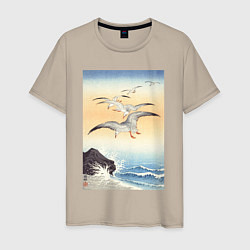 Мужская футболка Five Seagulls Above Turbulent Sea
