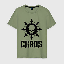 Мужская футболка Эмблема Хаоса с черепом