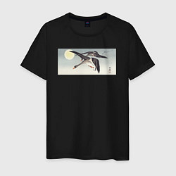 Мужская футболка Birds at Full Moon Гуси при свете луны