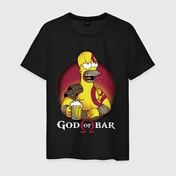 Мужская футболка Homer god of bar