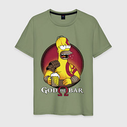 Мужская футболка Homer god of bar