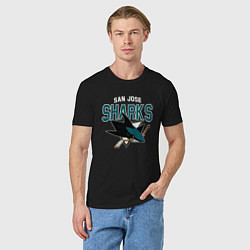 Футболка хлопковая мужская SAN JOSE SHARKS NHL, цвет: черный — фото 2