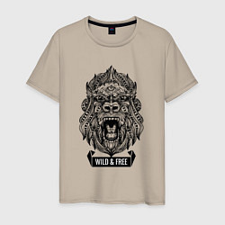 Мужская футболка Горилла в стиле Мандала Mandala Gorilla