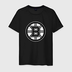 Футболка хлопковая мужская BOSTON BRUINS СЕРЫЙ, цвет: черный