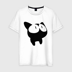 Мужская футболка Глазастый котик Big - eyed cat
