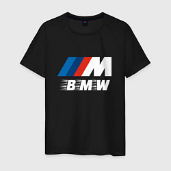 Футболка хлопковая мужская BMW BMW FS, цвет: черный