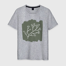 Мужская футболка Ветка с листьями