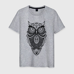 Мужская футболка Сова в стиле Мандала Mandala Owl