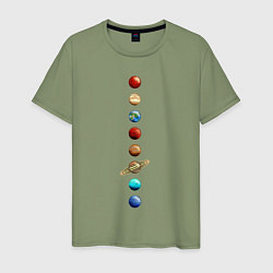 Мужская футболка Парад нарисованных планет