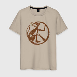 Мужская футболка Зодиакальная обезьяна - наскальный рисунок