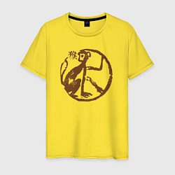 Мужская футболка Зодиакальная обезьяна - наскальный рисунок