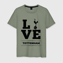 Футболка хлопковая мужская Tottenham Love Классика, цвет: авокадо