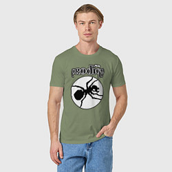 Футболка хлопковая мужская The prodigy ant, цвет: авокадо — фото 2