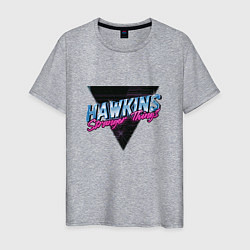 Мужская футболка Hakwins Stranger Things Retrowave Neon