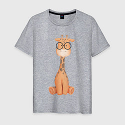 Мужская футболка Милый Жирафик В Очках