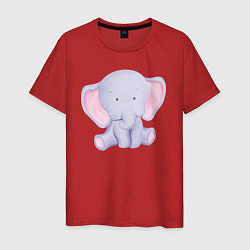 Мужская футболка Милый Слонёнок В Предкушении