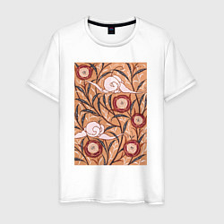 Мужская футболка Samarkande Art Nouveau Flower Pattern Цветочный ор