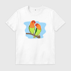 Мужская футболка Птицы Неразлучники Птицы