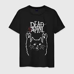 Мужская футболка Dead by April Рок кот