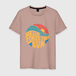 Мужская футболка Here Comes the Sun Лето