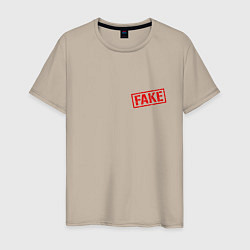 Мужская футболка Написано, что Fake