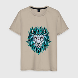 Мужская футболка Голубой лев