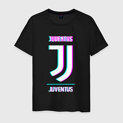 Мужская футболка Juventus FC в стиле Glitch