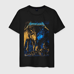 Мужская футболка Metallica Плакат волки