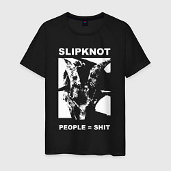Футболка хлопковая мужская Slipknot People Shit, цвет: черный