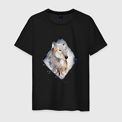 Мужская футболка Снежный волк