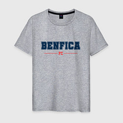 Футболка хлопковая мужская Benfica FC Classic, цвет: меланж
