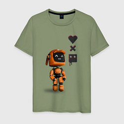 Мужская футболка Оранжевый робот с логотипом LDR