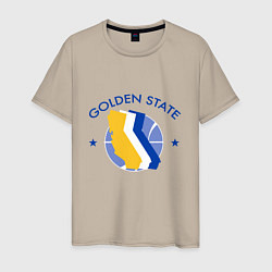 Футболка хлопковая мужская Golden State Game, цвет: миндальный